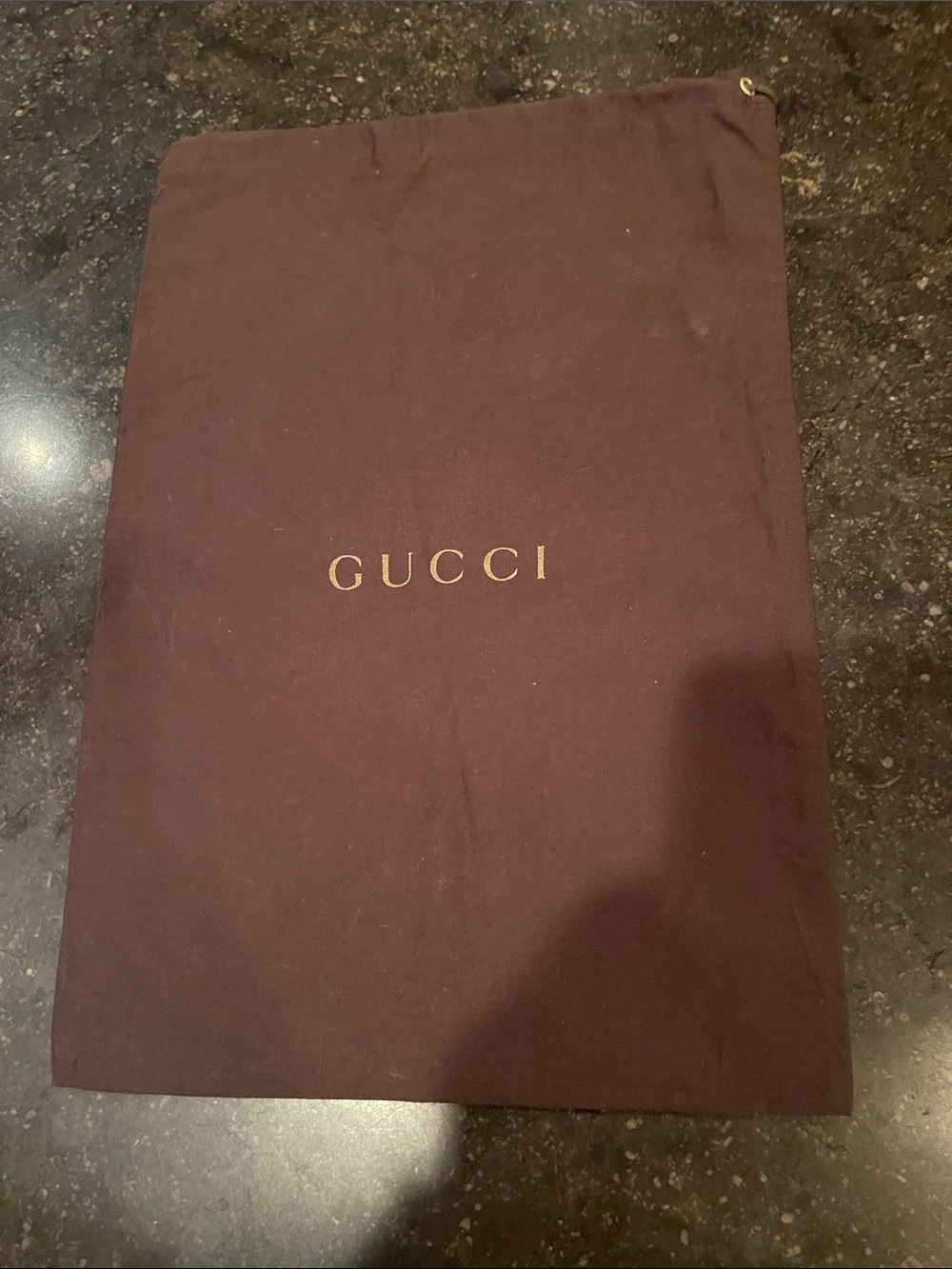 Gucci Brown Dust Bag with Gold Logo